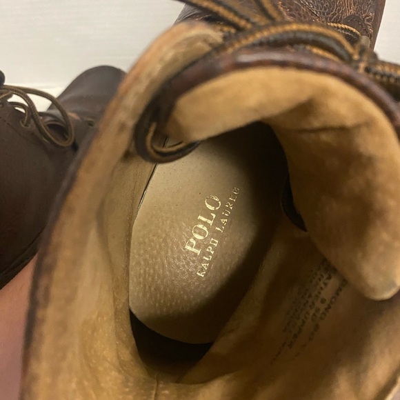 Ralph Lauren Redmond Dark Brown Leather Boots 9.5 main image 6